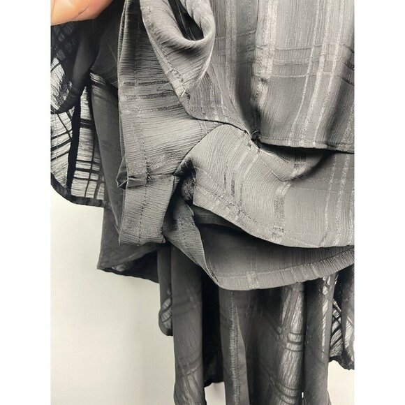 Selfie Leslie Black Jessa Hi-Low Chiffon Flowy Summer Brunch Romper Size M - Picture 5 of 9